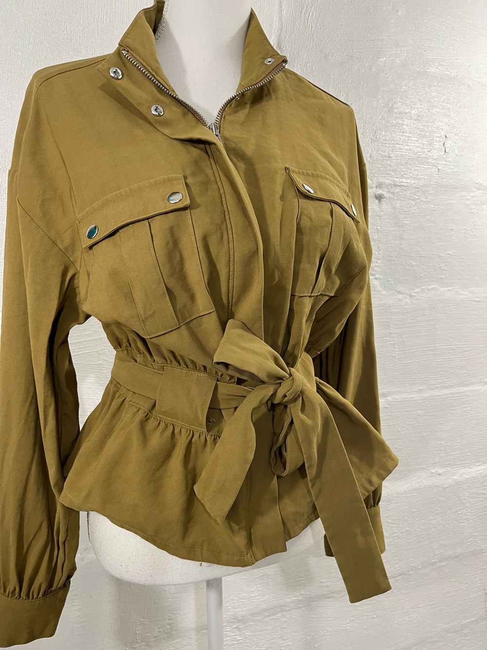 NINE WEST BELTED UTILITY JACKET - Picture 12 of 14